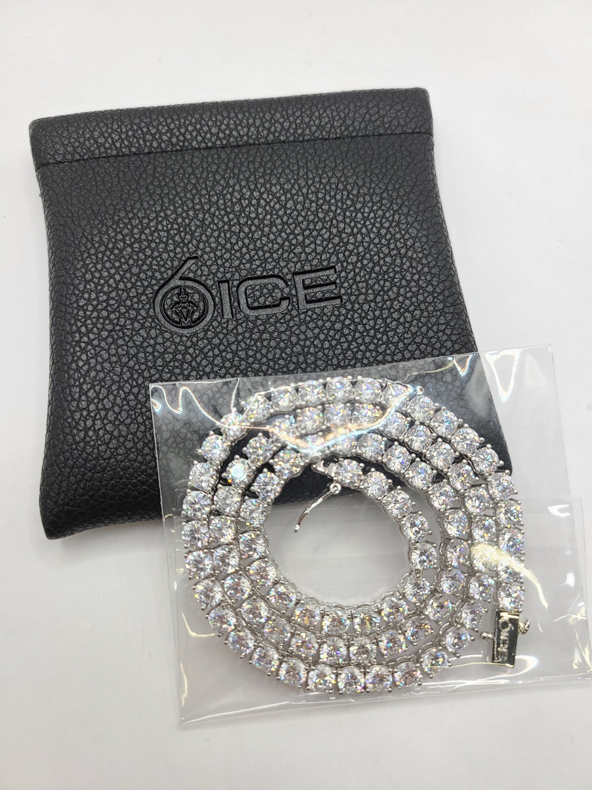 6ICE 5mm Tennis Bracelet White Gold Plated/CZ 6-inches