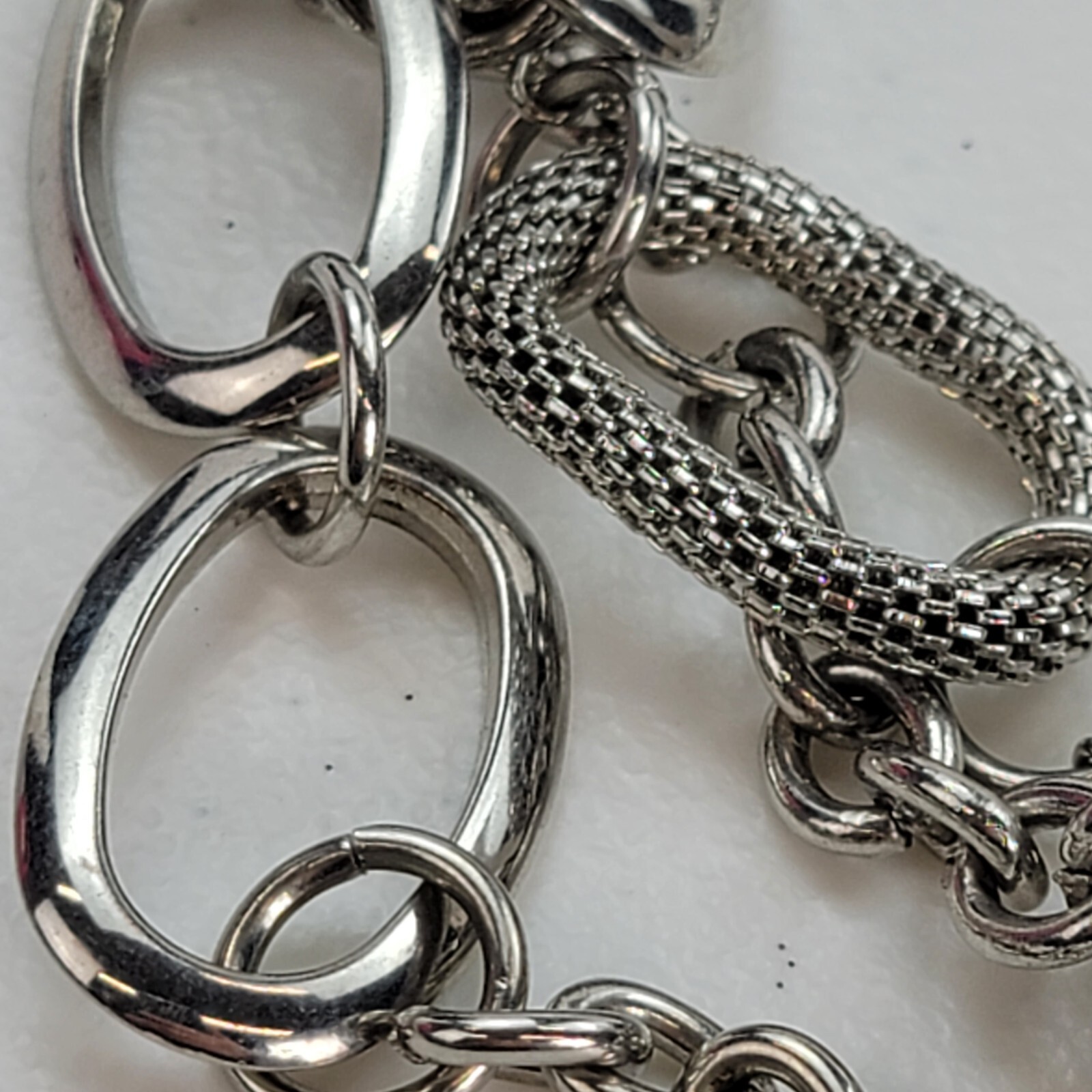 Premier Designs Silver-Tone Multi Chain Layered Necklace 19 in Lobster Clasp