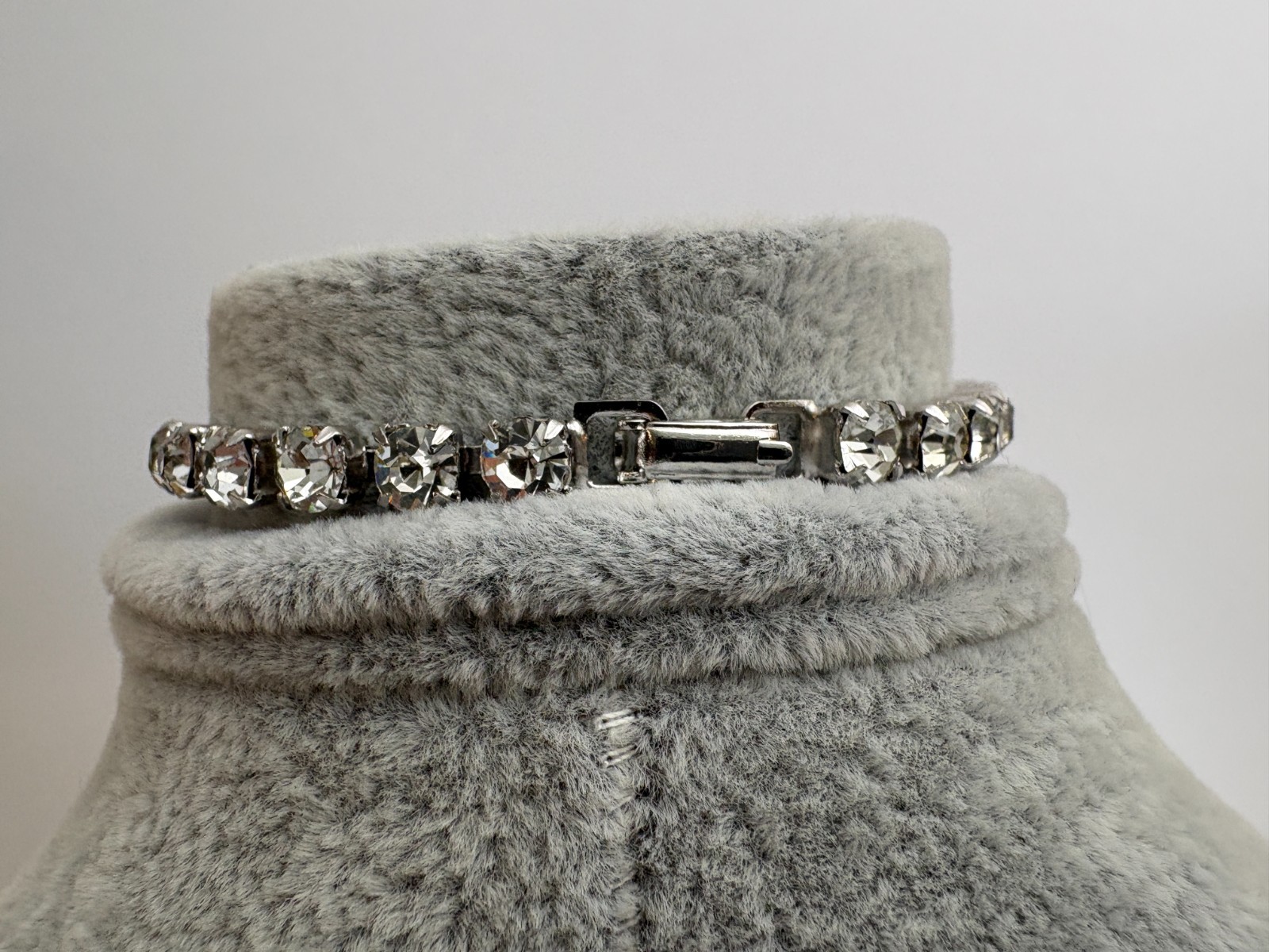 VTG 6.5″ Emerald Cut Cubic Zirconia Bracelet with Emerald Cut CZ Earrings Set