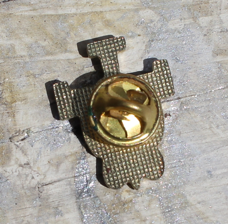 Butterfly with Cross Enamel Lapel Hat Tie Tack Pinback