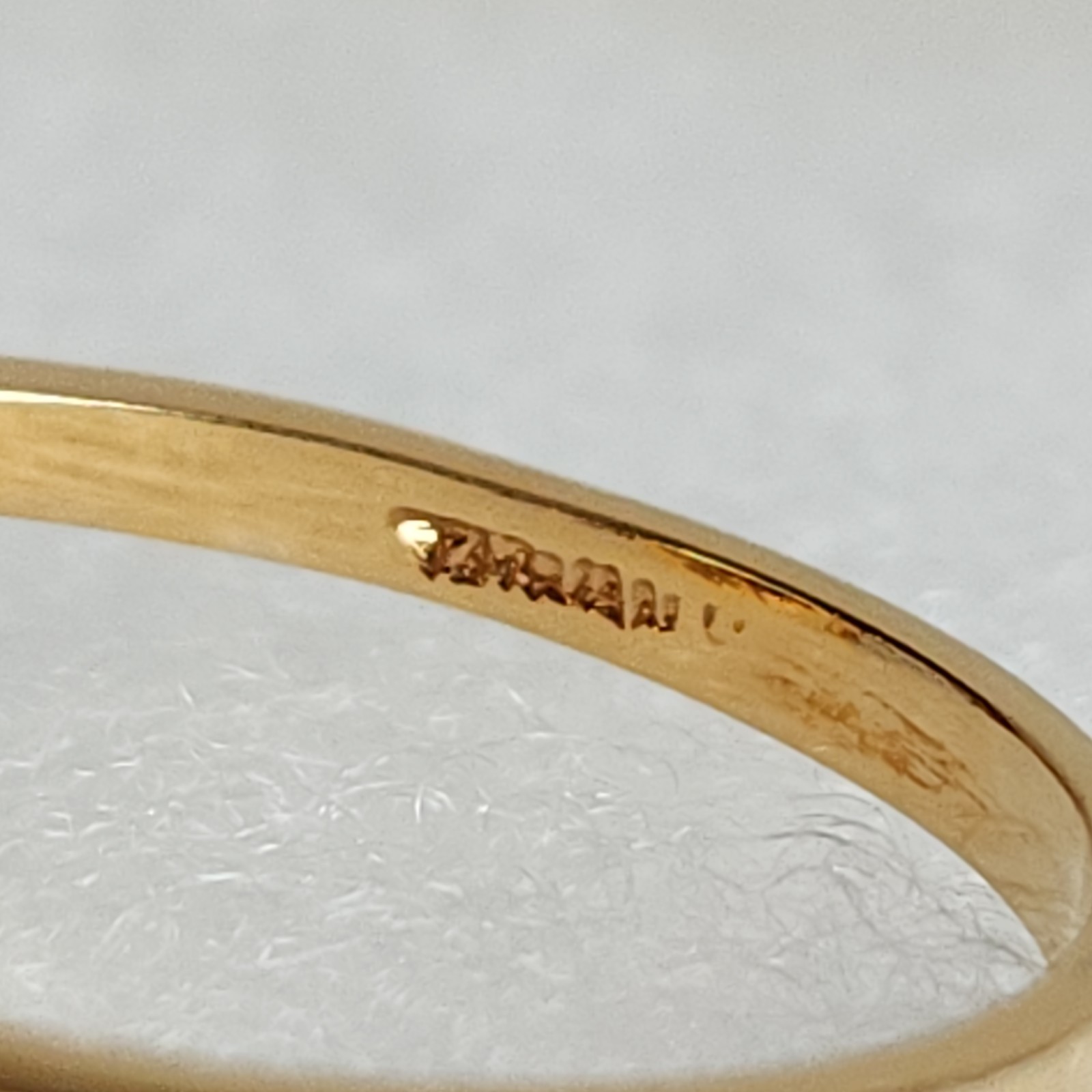 Size 10.5 Gold Tone Teardrop CZ Ring Purple Stone Halo Statement Thailand