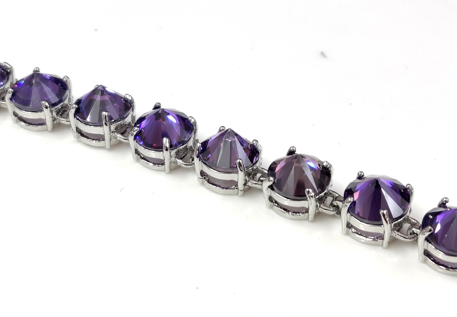 Amethyst Quartz Round Cut Show Stopper Handmade Jewelry Bracelet 7″