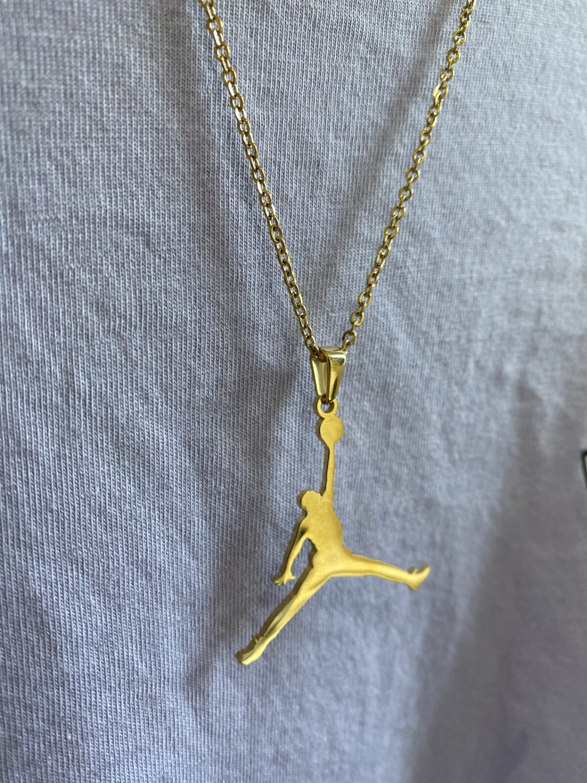 Popular Jumping Man Necklaces Gold & Silver Necklaces JORDAN SYMBOL Pendant