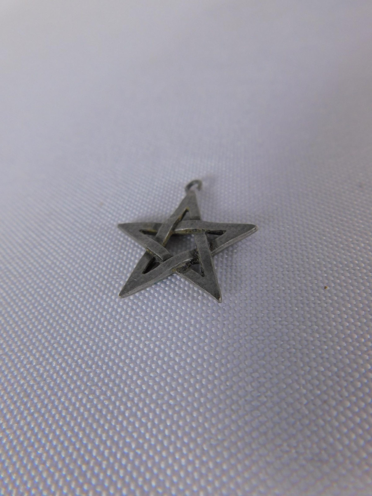 Interlaced Pentagram Star Pendant Necklace Silver Pagan Wiccan Magic Jewelry