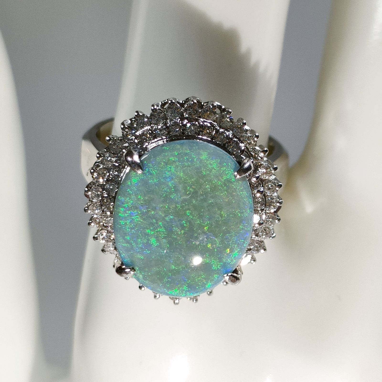 Jewelry Ring Opal 3.49ct Platinum 4499729