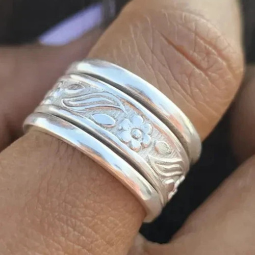 925 Sterling Silver, Solid Silver, Band Ring, Set of 3 Band Ring Stackable