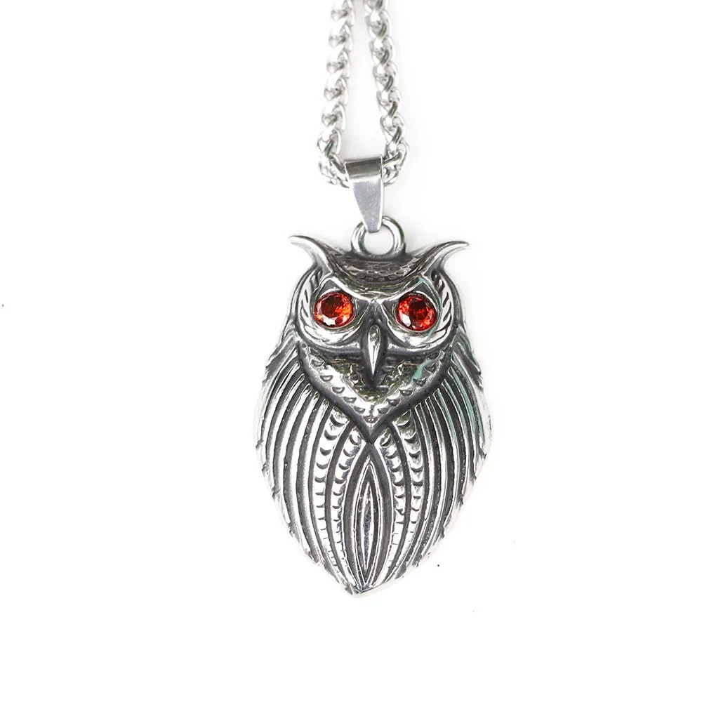 Viking Owl Necklace Stainless Steel Necklace