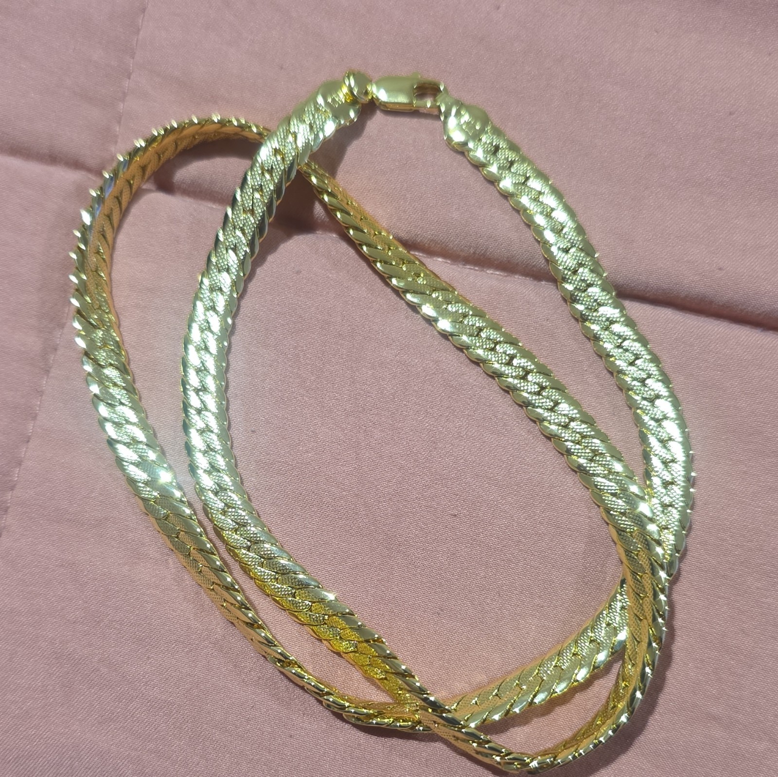 18K Gold Filled Chain, 22inch, Miami Cuban, Custom, Stamped Italy, Lobster Clasp