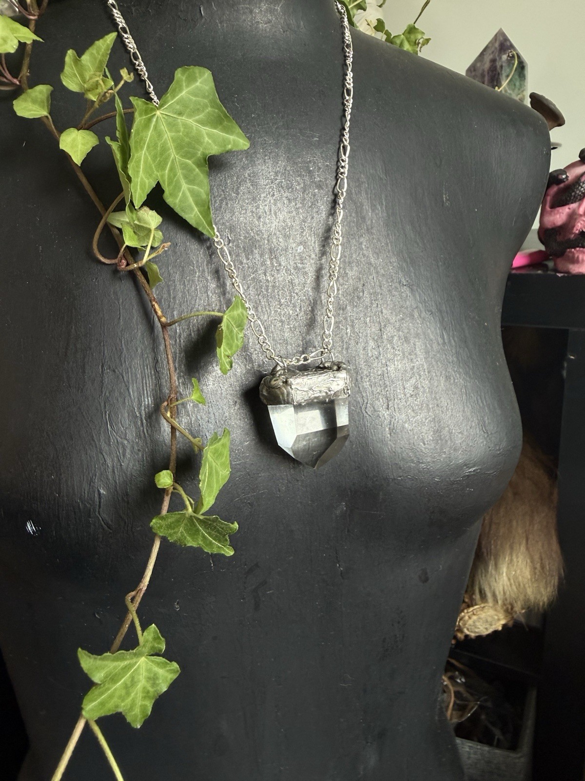 Crystal clear quartz aaa quality crystal necklace pendant healing jewelry