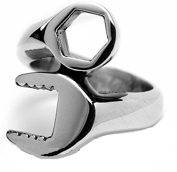 Men’s Stainless Steel Mechanic’s Wrench Ring 32