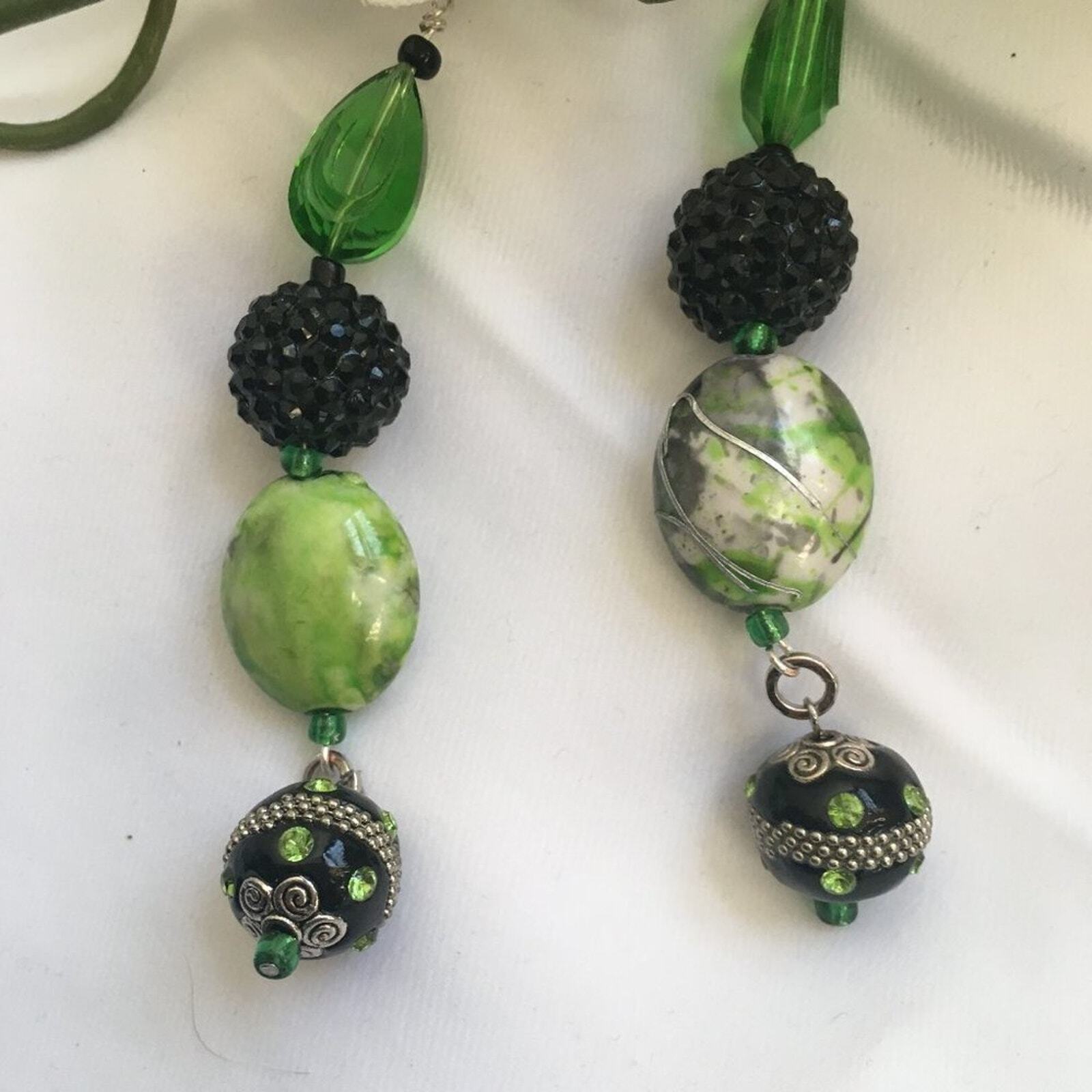 Beaded Dangle Drop Earrings