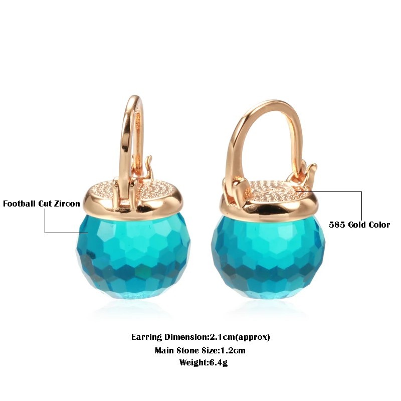 Blue Ball Drop Earrings Fashion Casual Dangle Women Earring Party Jewelry Gifts