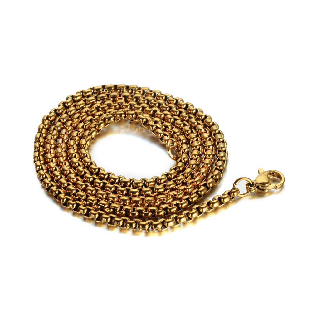 Wholesale 5/10/20pcs 2/3/4/5mm Gold Unisex Stainless Steel Rolo Chain Necklace