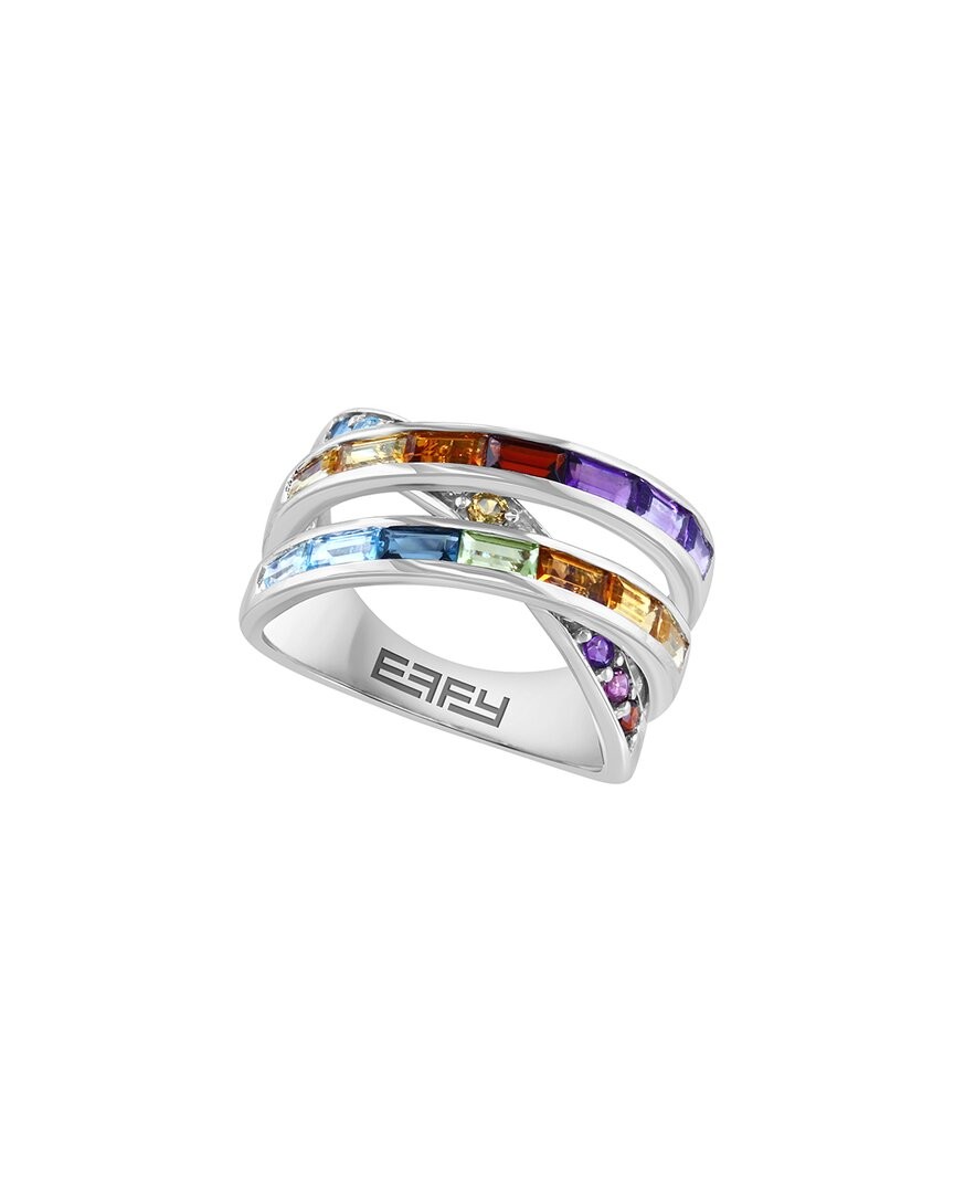 Effy Fine Jewelry Silver 1.78 Ct. Tw. Multi Gemstone Ring Women’s 7