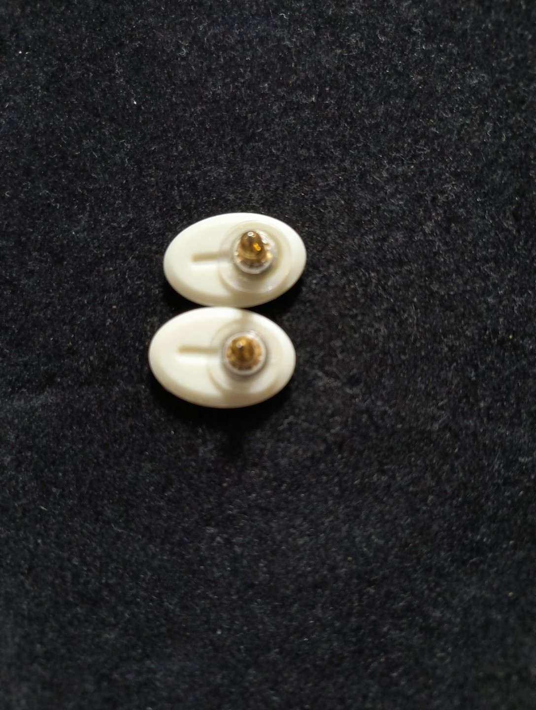 Shamrock Irish Luck Gold Tone Oval Ceramic Enamel Post Back Earrings