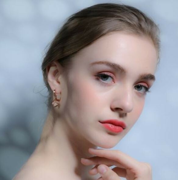 Dangle Hoop Earrings for Women Butterfly Rose Gold Post With Friction Earring 