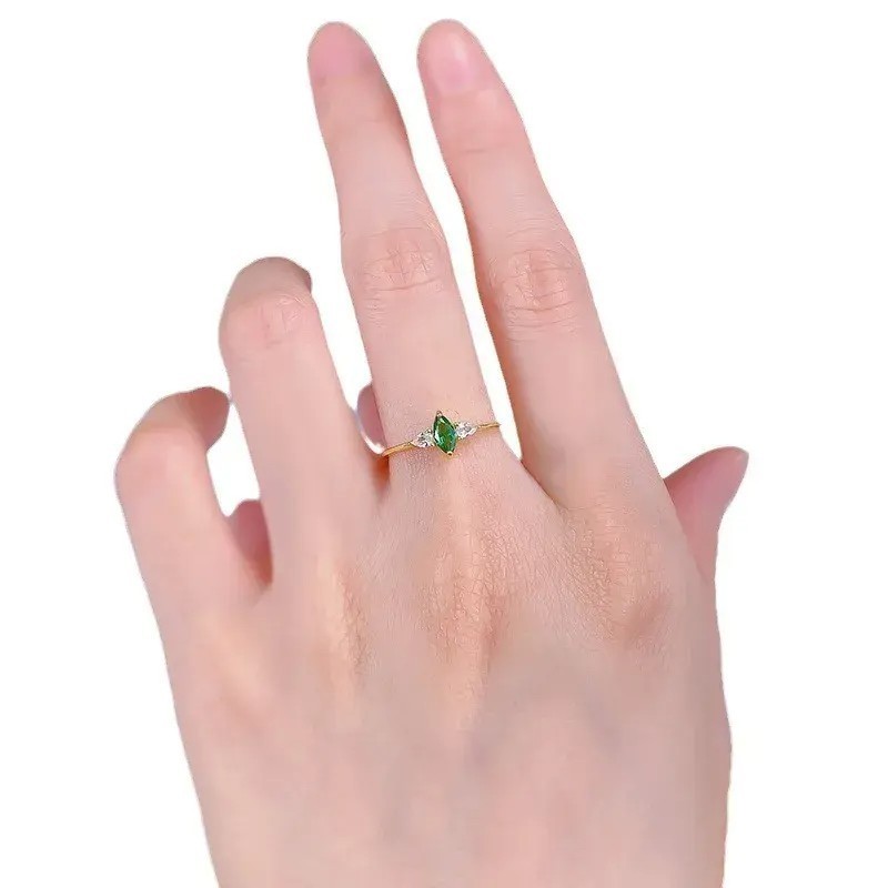 2.50Ct Marquise Cut Simulated Emerald Three Stone Ring In 14K Yellow Gold Plated