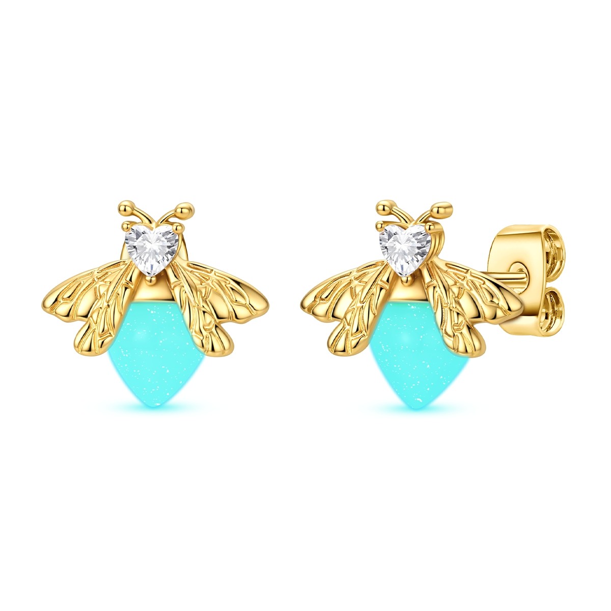 MULA Luminous Firefly Stud Earrings 925 Sterling Silver Women Gift