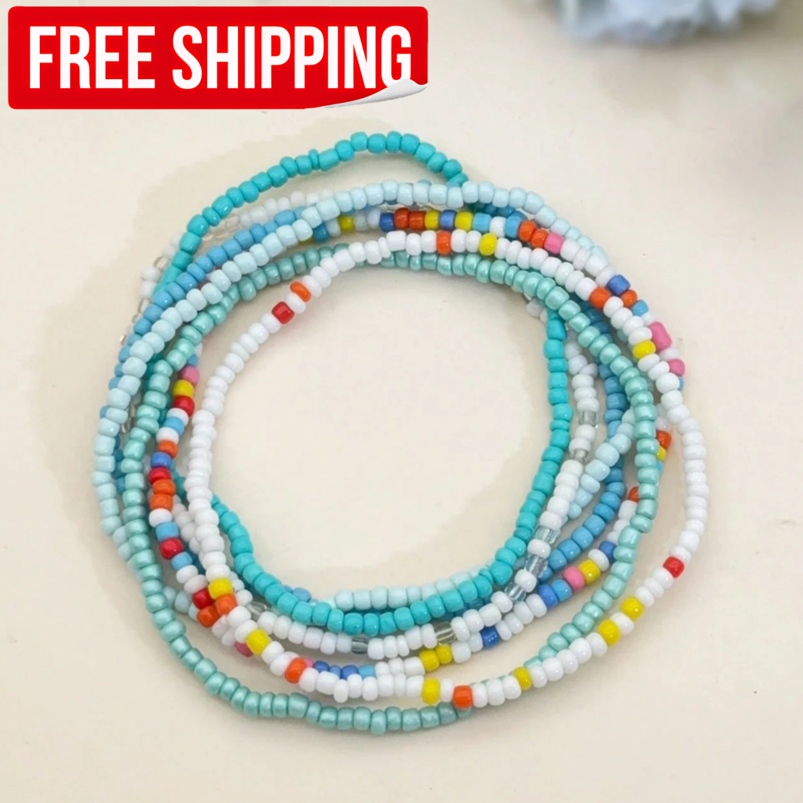 Boho Handmade Beaded Anklet Bracelet Adjustable Beach Summer Anklet for Women US