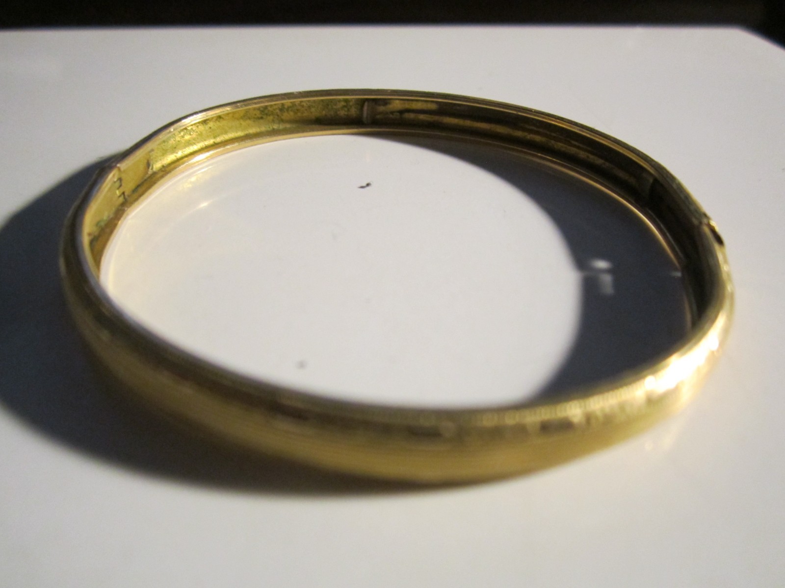 L.M.F.G. CO CUFF BANGLE 12K GOLD FILLED 2″ X 1 7/8″ FITS 5 3/4″ WRIST – OFC-Q