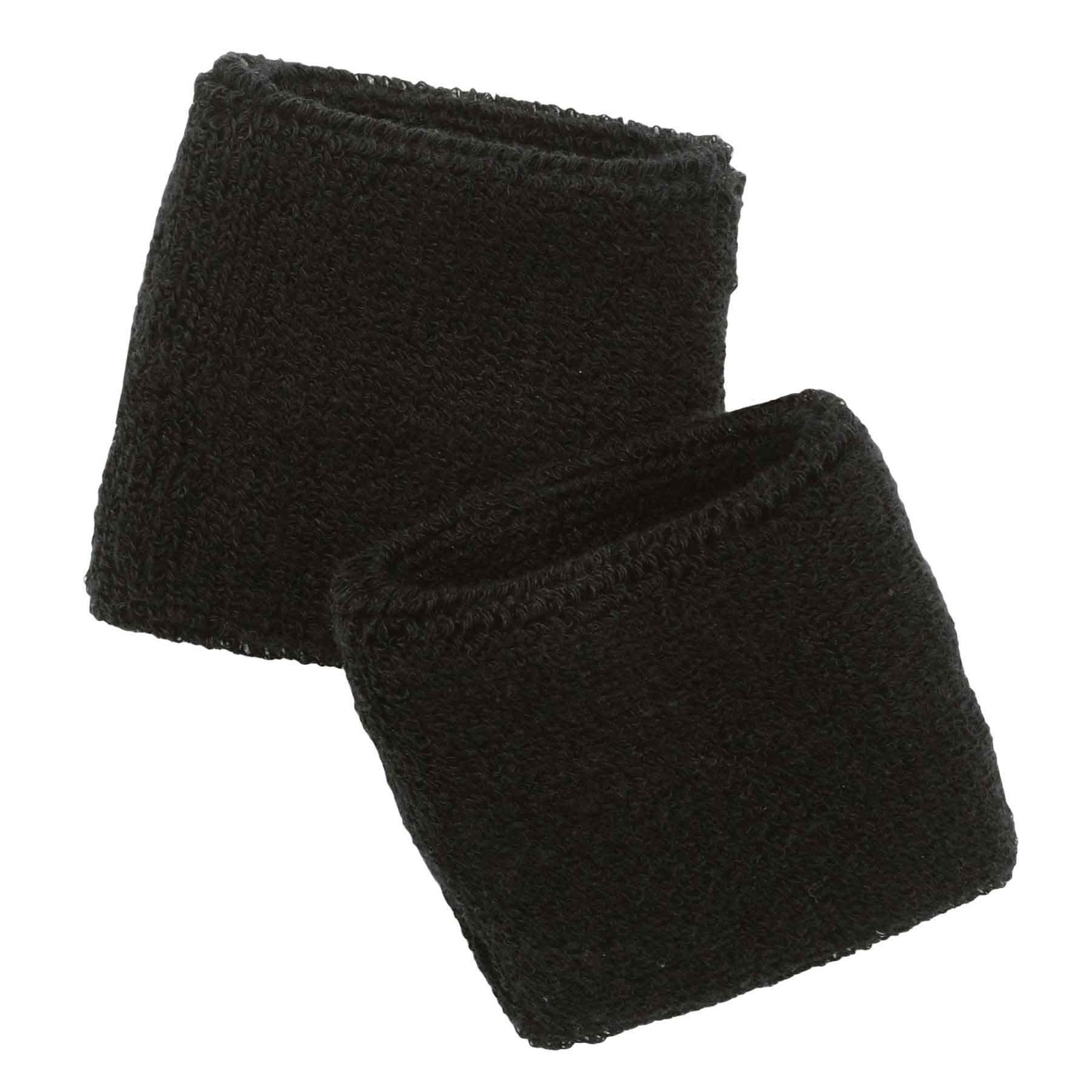 Black Wrist Sweat Bands Cotton Terry Absorbent Elastic Protective Band Black New