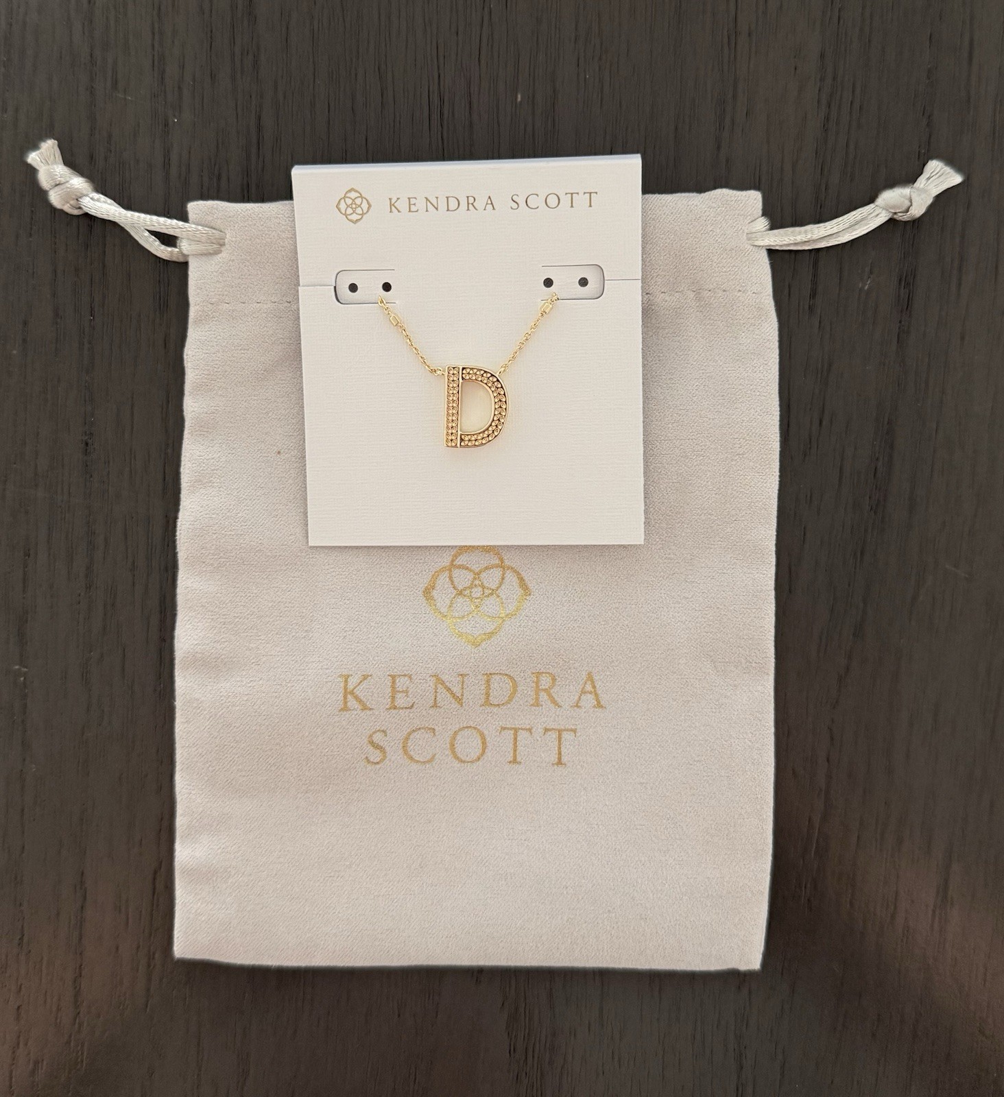 Kendra Scott Gold Letter D Pendant Necklace 14k Yellow Gold Plated