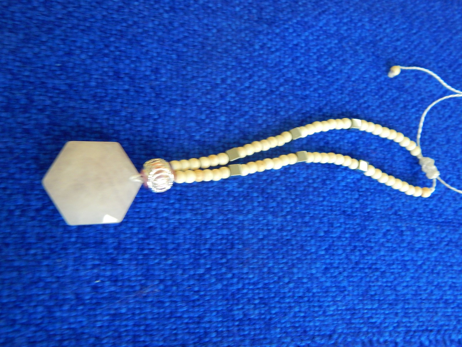 Rose quartz natural stone Pendant Amulet for car rearview mirror gift for woman