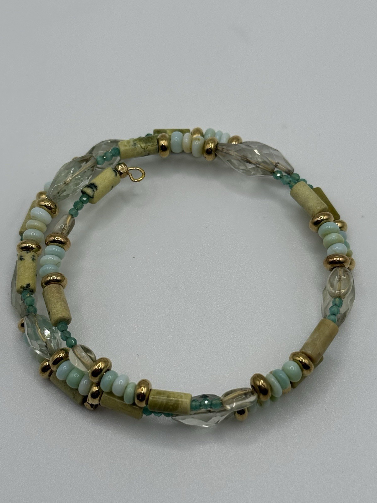 Semi precious stone bracelet- Peruvian Opal, Aventurine, Lemon Quartz & More