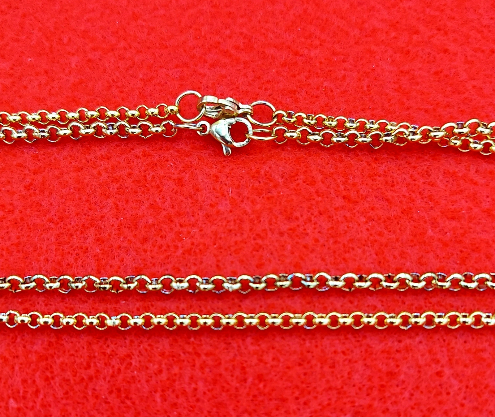 7″-84″ GOLD PLATED 3MM OR 4 MM ROLO STUNNING LINK ROPE CHAIN NECKLACE-GOLD