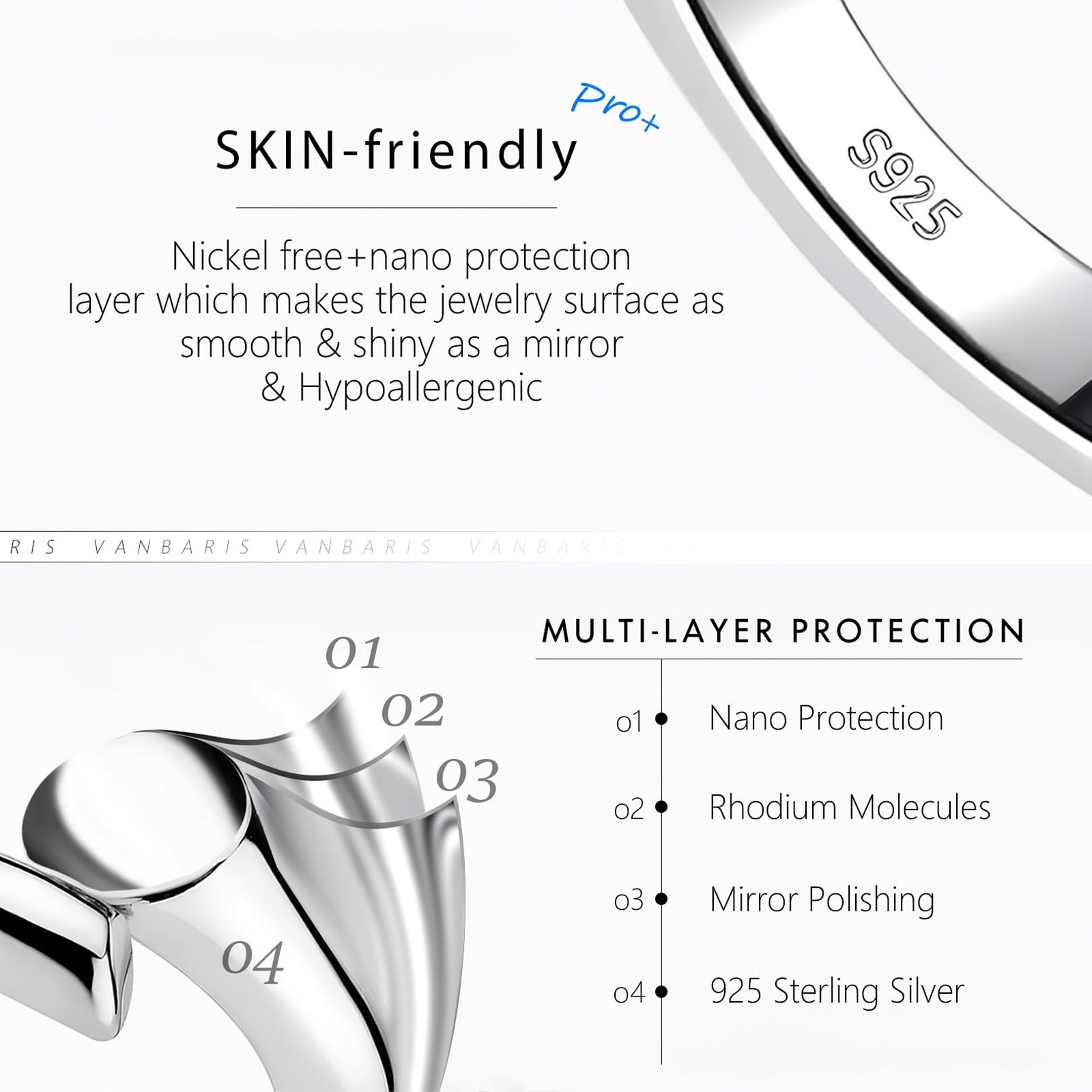 925 Sterling Silver Necklace Extender Sterling Silver Necklace Chain Extender…