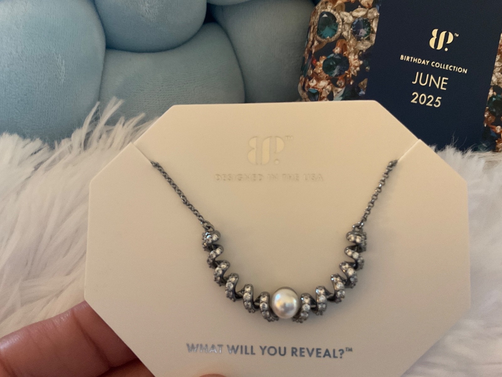 Swirling Magic Nk66183 Ceramic Pearl On Hematite Plating June 2025 Birthday Bp