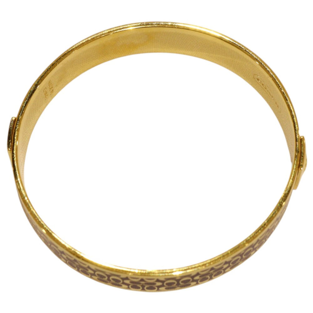 Cloth Bag COACH Signature Bangle Bracelet Gold and Purple Approximately 19.5cm B