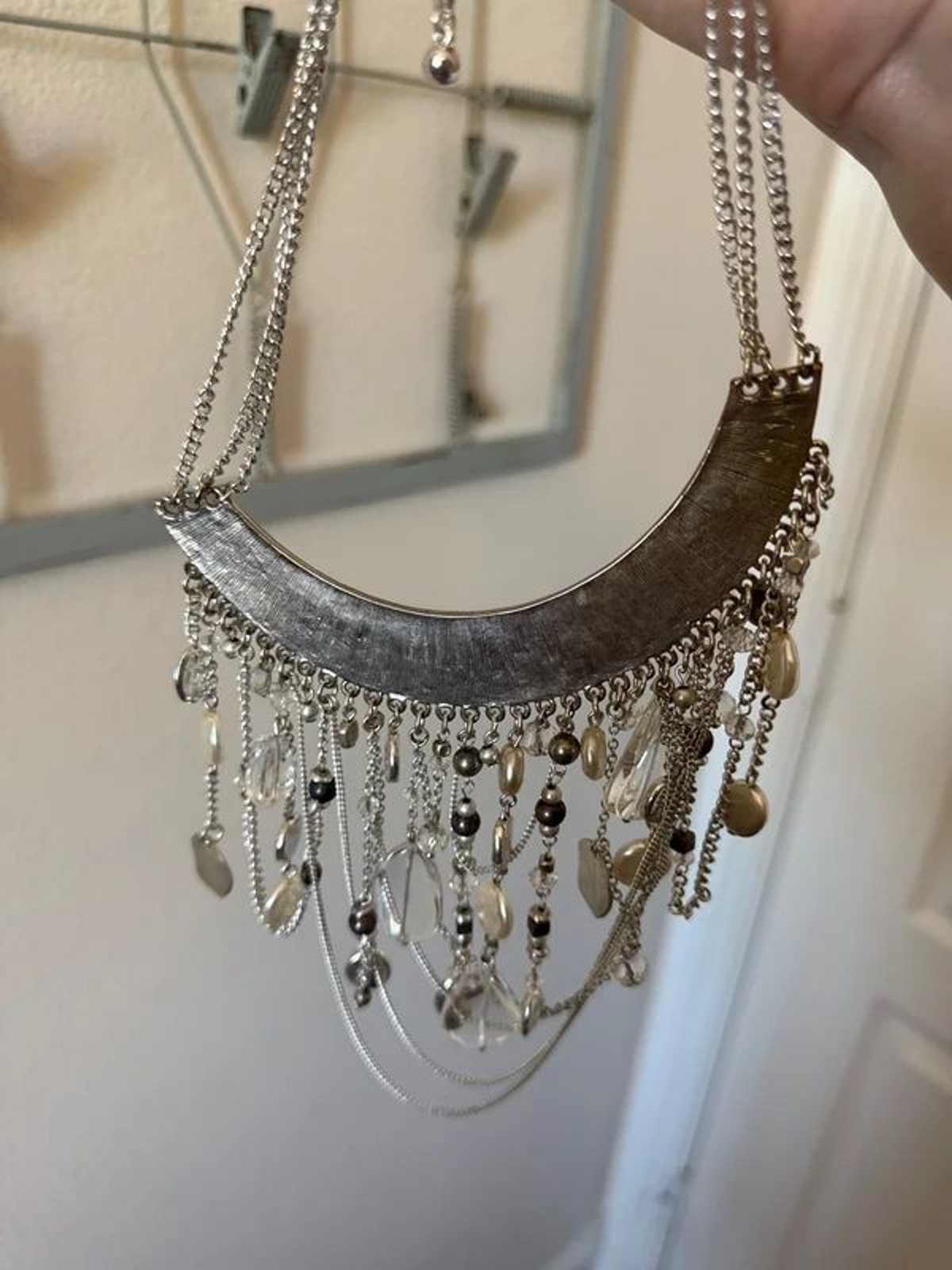 Boho tribal tier chain necklace
