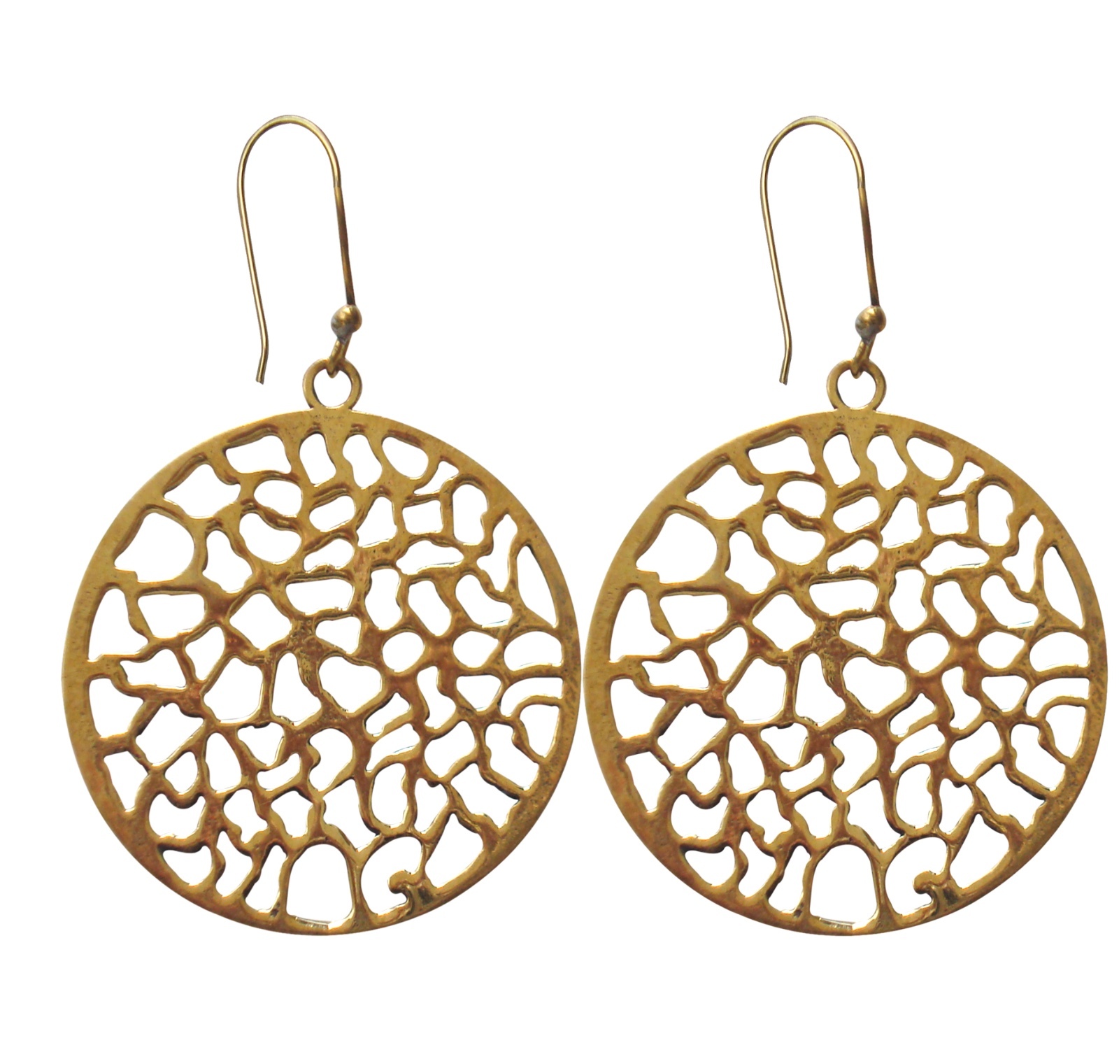 Latest Collection 24K Gold Plated Filigree Hoop Designer Earring – Round Shape
