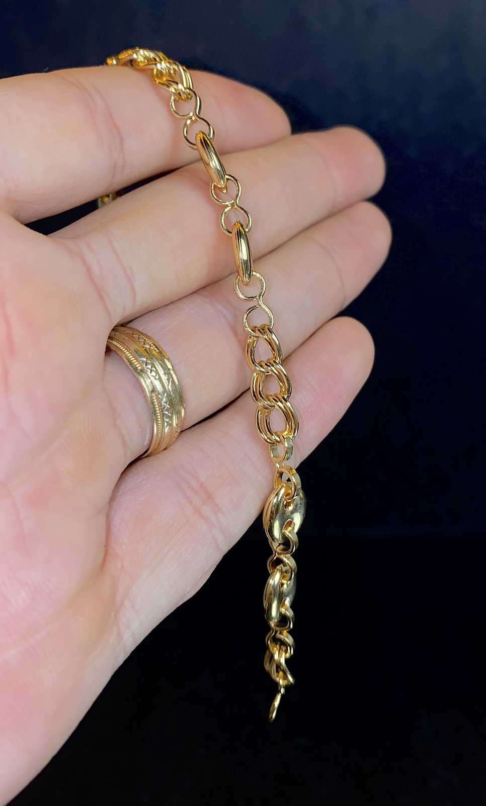 Anchor Mariner Link Bracelet for Women Gold Filled 7.75″ Elegant Fashion Jewelry