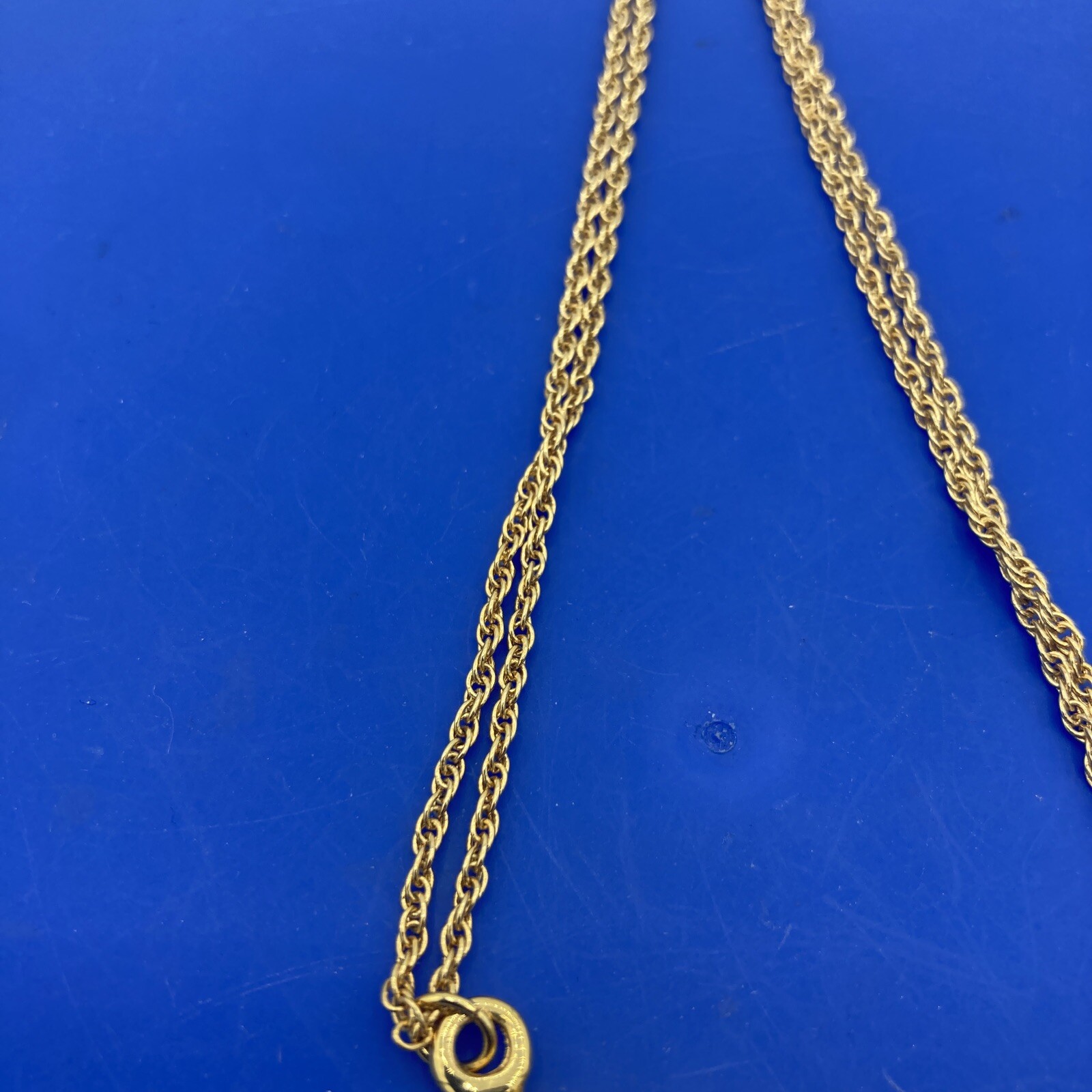 Roman Inc Goldtone Heart Necklace Faces Adam & Eve Genesis 5: 1-2 Love Bible 16”