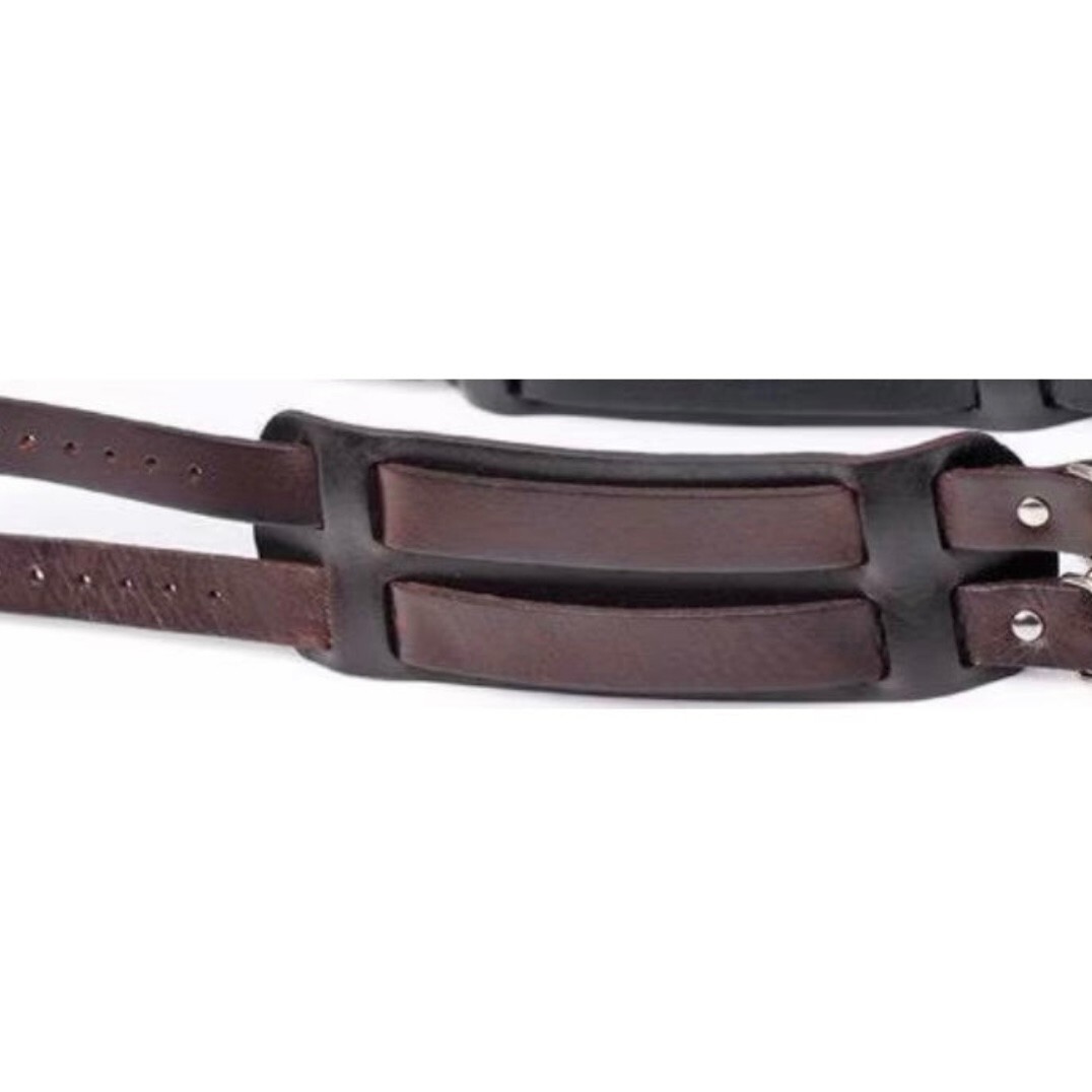 Punk Vintage Leather Wrap Bracelet Available in Black or Brown