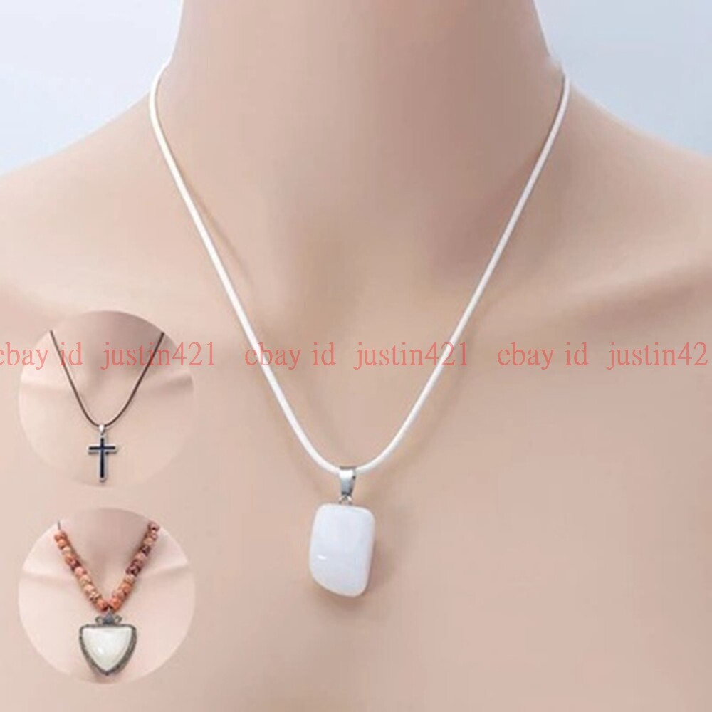10pcs Multicolor Leather Wax Necklace Cord DIY String Rope Lobster Clasp 18″