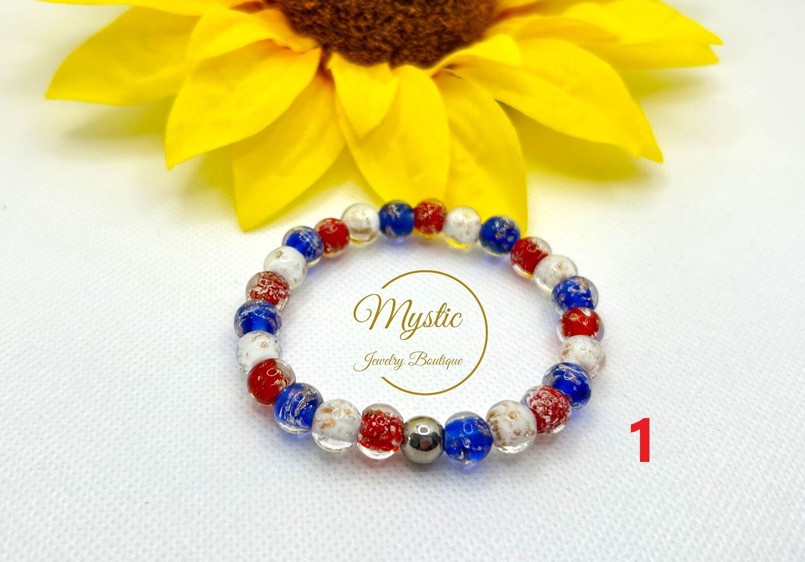 Mystic Firefly bracelet lampwork luminous glass glow in the dark Made in the USA