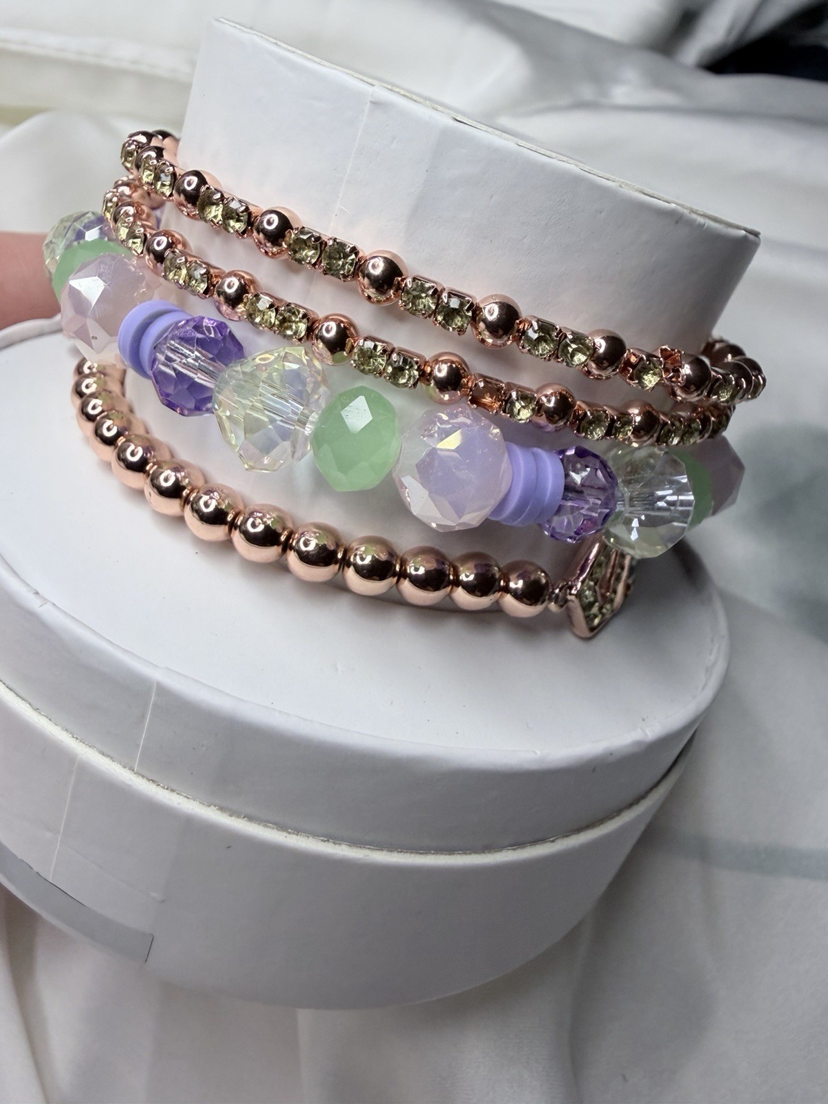 BP Bomb Party Stack Bracelet Jasmine’s Set of 3 Rose Gold Plating New