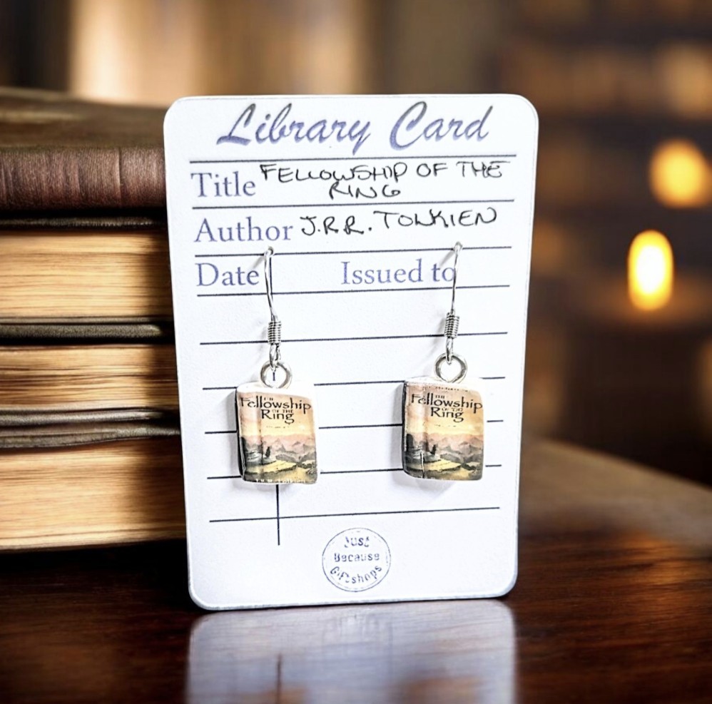 Fellowship Of The Ring Mini Book Earrings