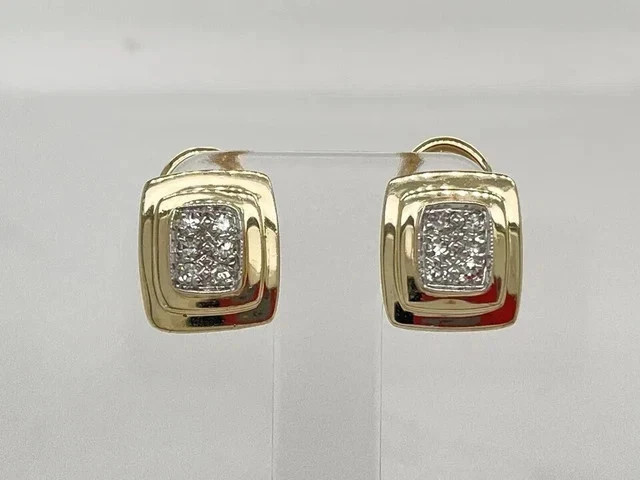 14k Yellow Gold Plated Cushion Shaped 1.79Ct Real Moissanite Omega Back Earrings