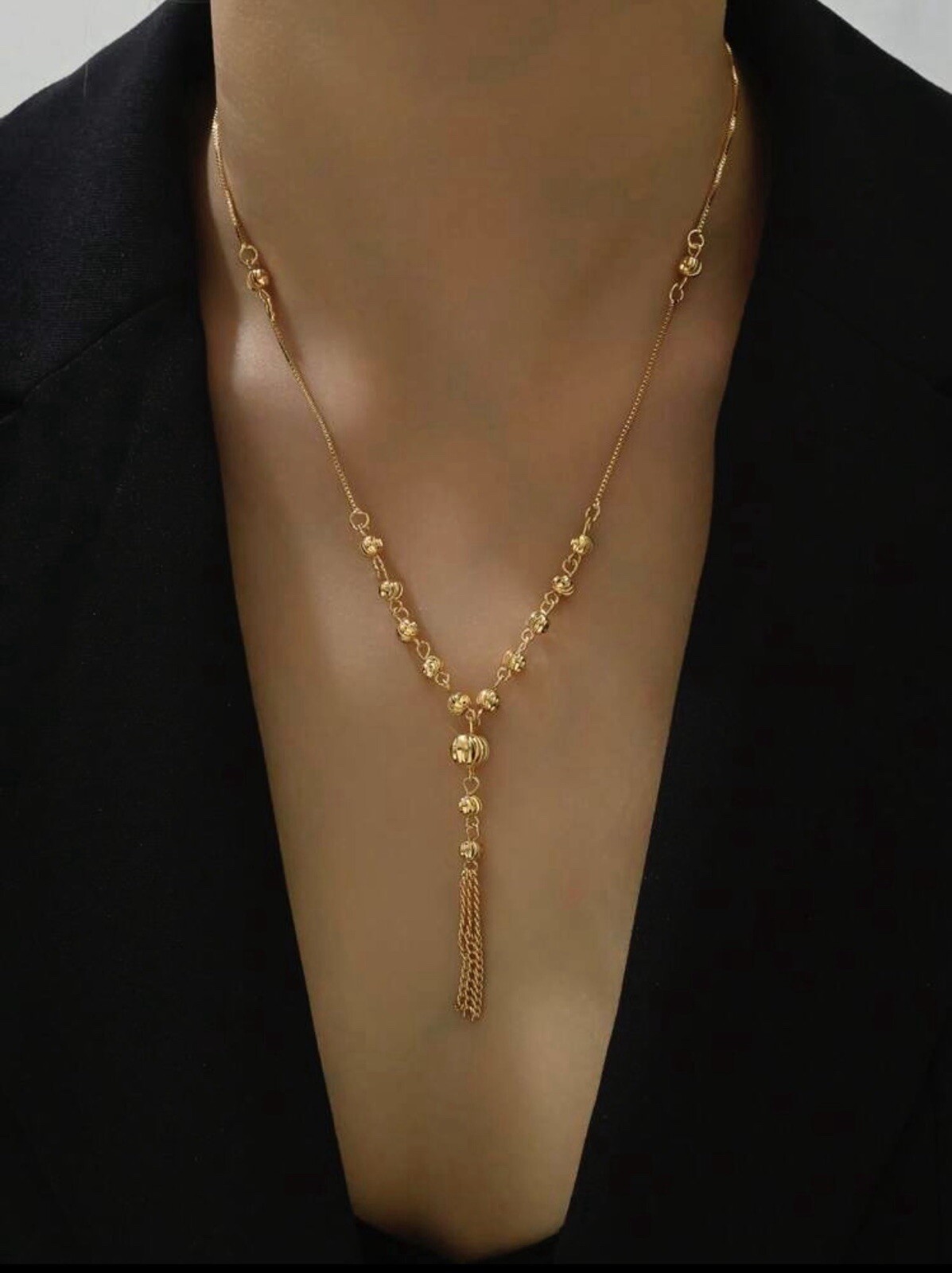 24k Dubai Gold Plated Beaded Chain Necklace Jewellery Gift Set *UK SELLER*