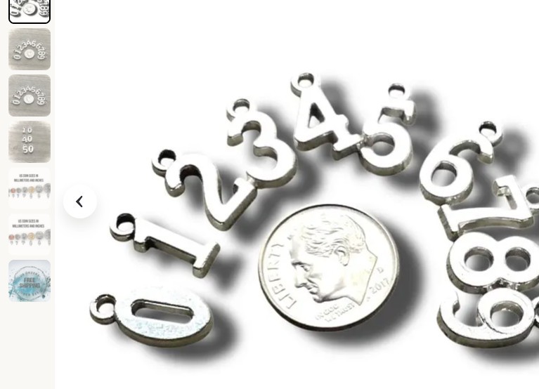 ut out Number 0-9, Silver Number Charms, You choose, personalized cha