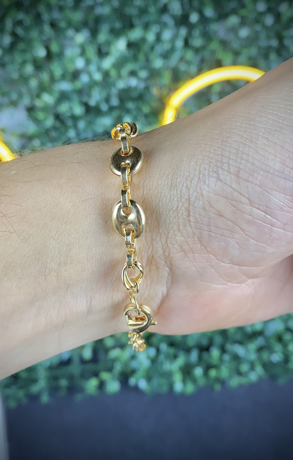 Anchor Mariner Link Bracelet for Women Gold Filled 7.75″ Elegant Fashion Jewelry