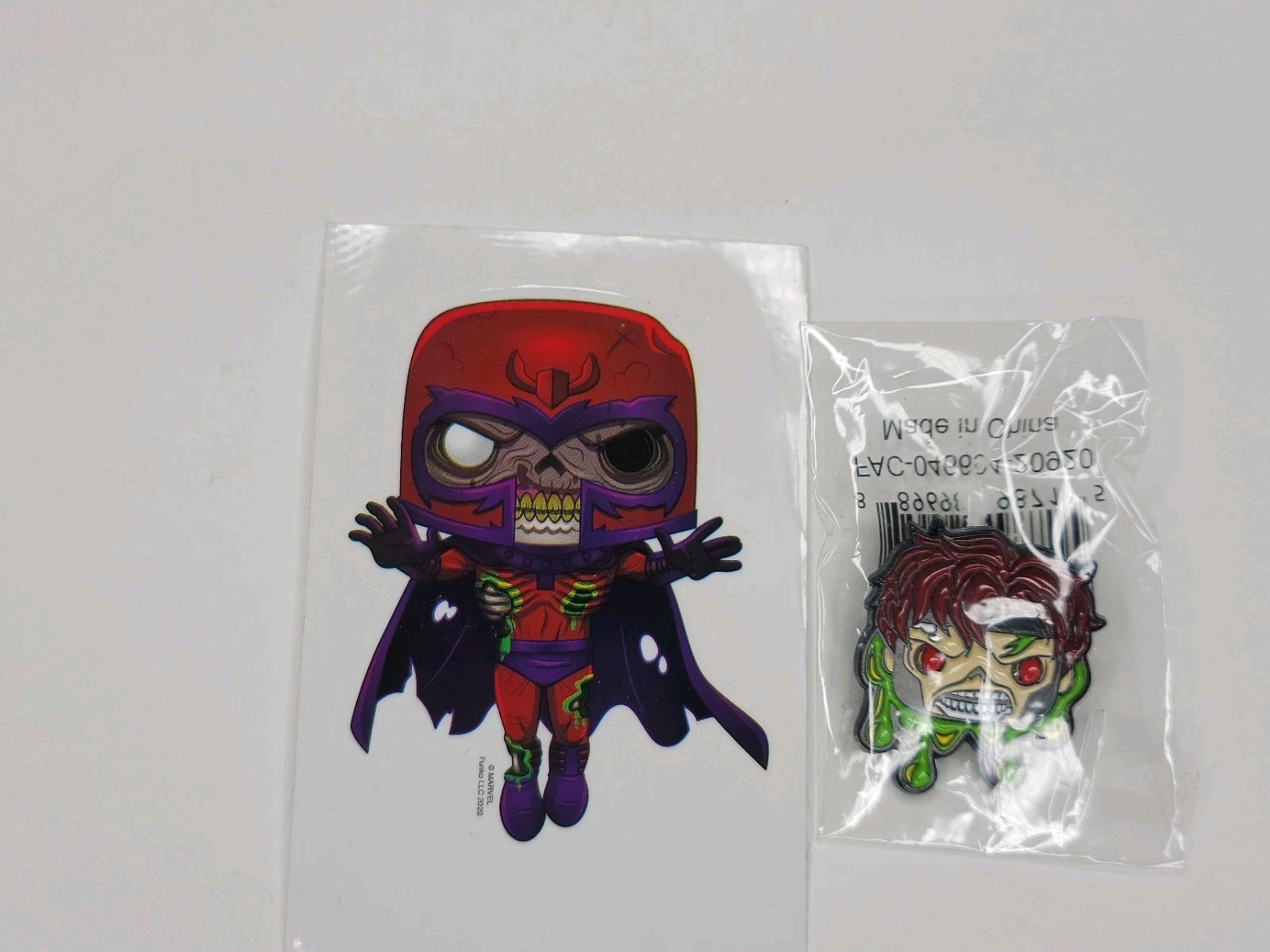 Zombie Gambit Funko Pop Enamel Pin w/ Zombie Magneto Sticker