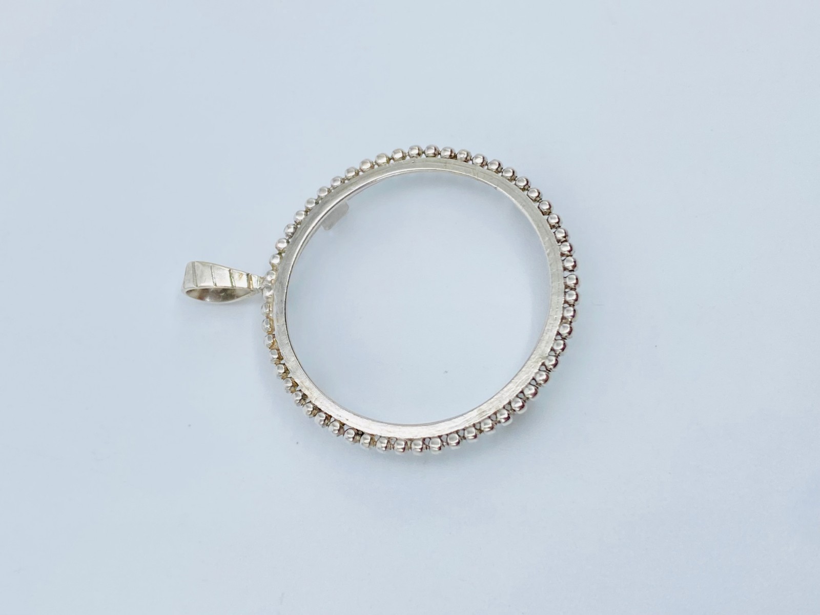 925 Solid Sterling Silver Round Pendant Blank Bezel Holder Coin Handmade