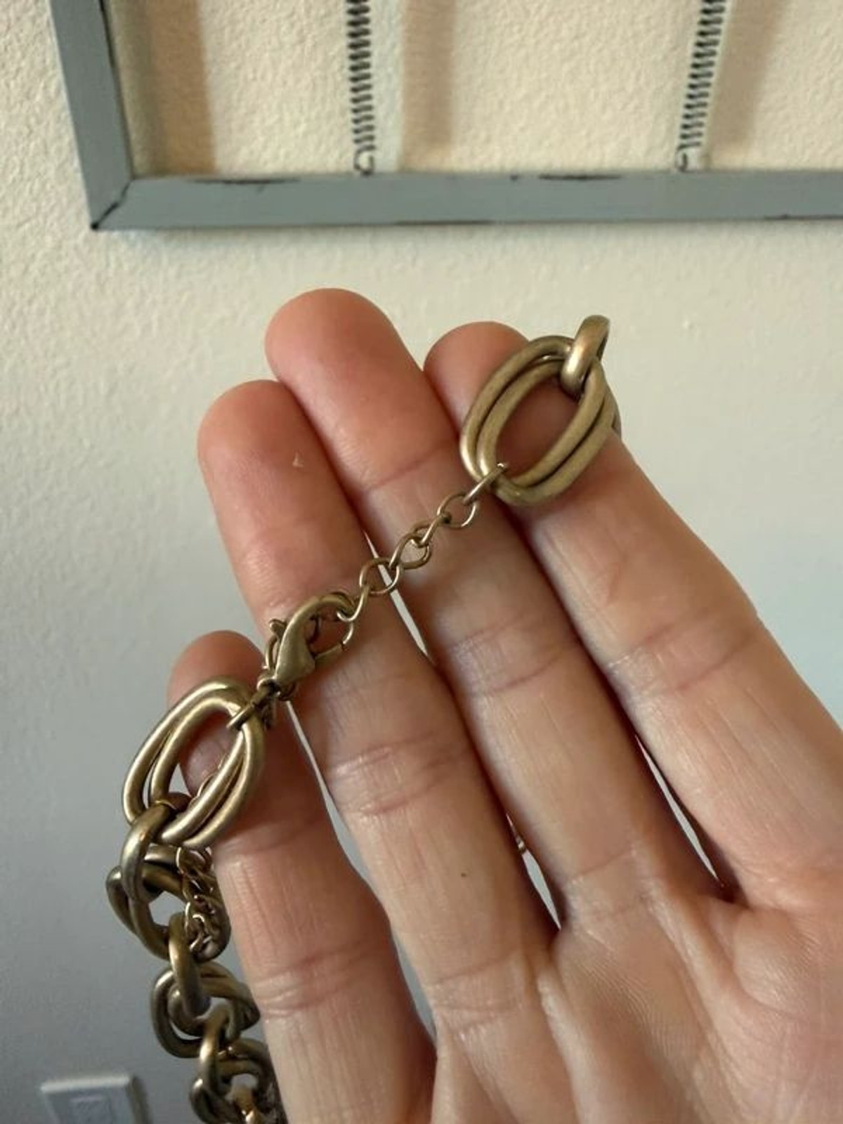 chunky paperclip chain necklace
