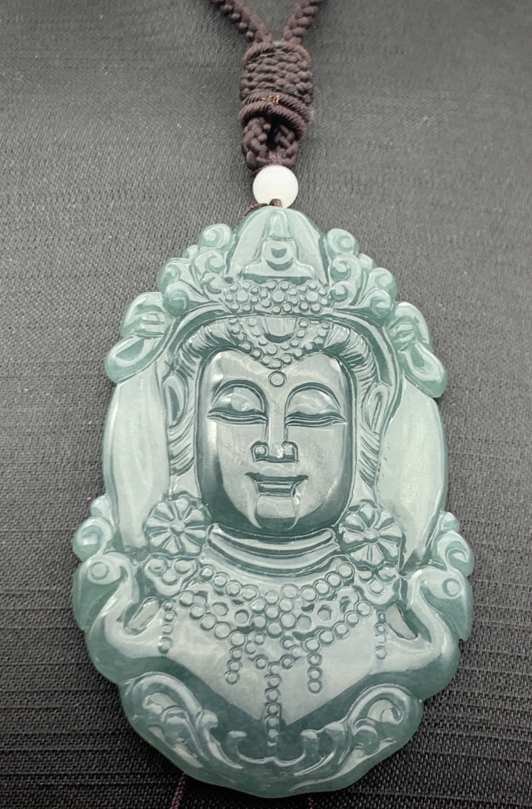 Video Certified Natural Green A JADE JADEITE PENDANT Guanyin KwanYin 420024 TS
