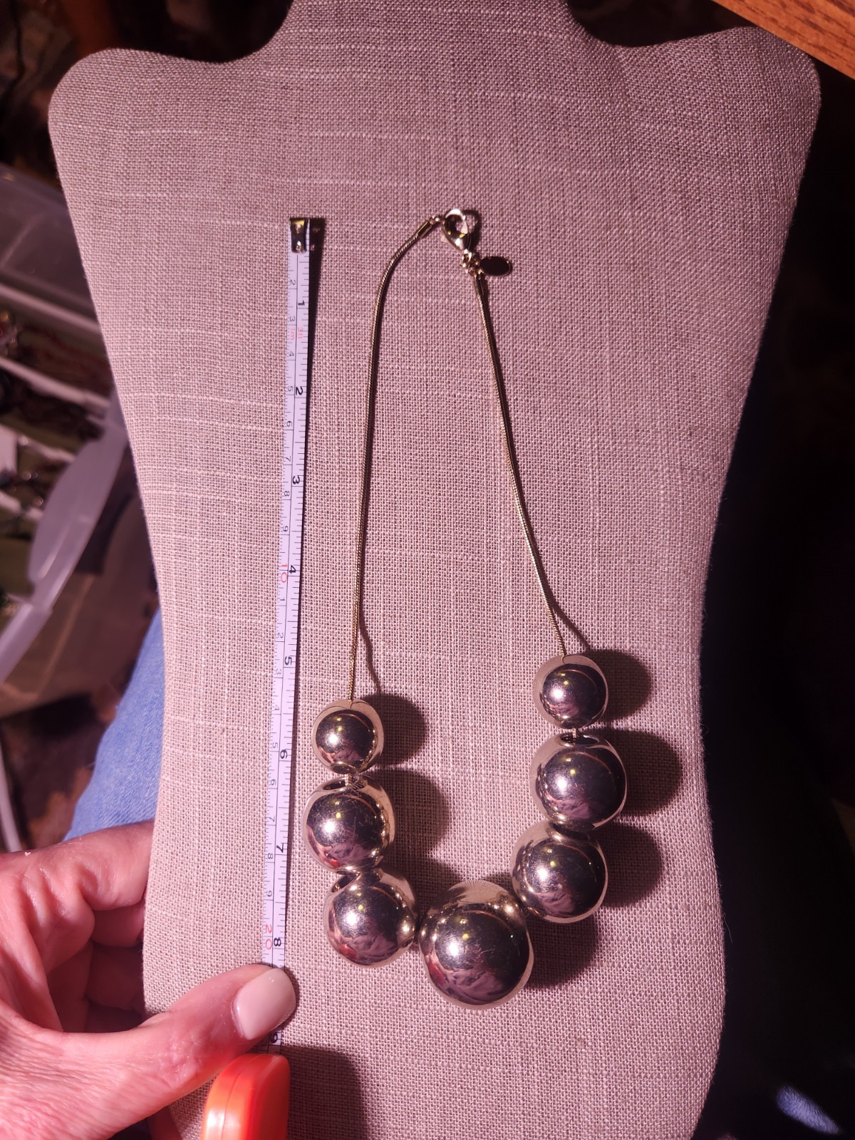 Express Chunky Gold Tone Chain With Large Balls